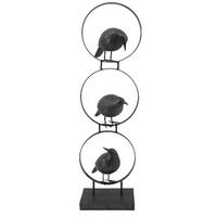 DEKOVOGEL - Schwarz, LIFESTYLE, Kunststoff/Metall (20/63,6/16,3cm)