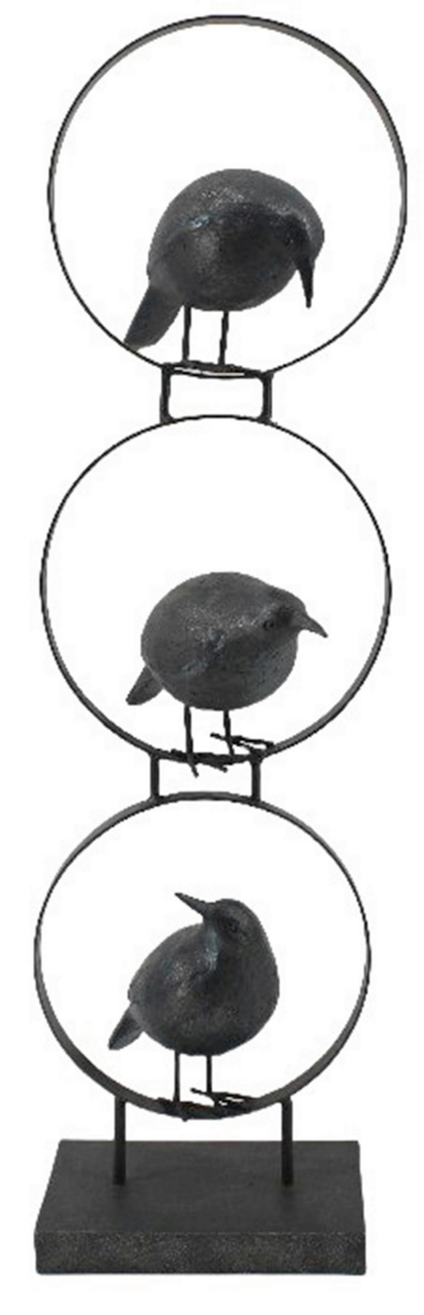 DEKOVOGEL - Schwarz, LIFESTYLE, Kunststoff/Metall (20/63,6/16,3cm)