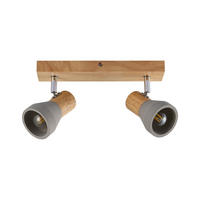 STRAHLER Alina 37/7,2/12,3 cm  - Eschefarben/Grau, Natur, Holz/Stein (37/7,2/12,3cm) - Novel