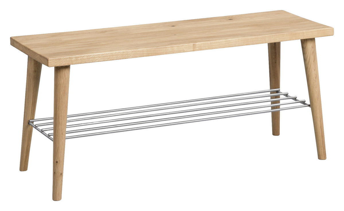 ŠATNÍ LAVICE - barvy dubu, Design, dřevo (90/40/30cm)