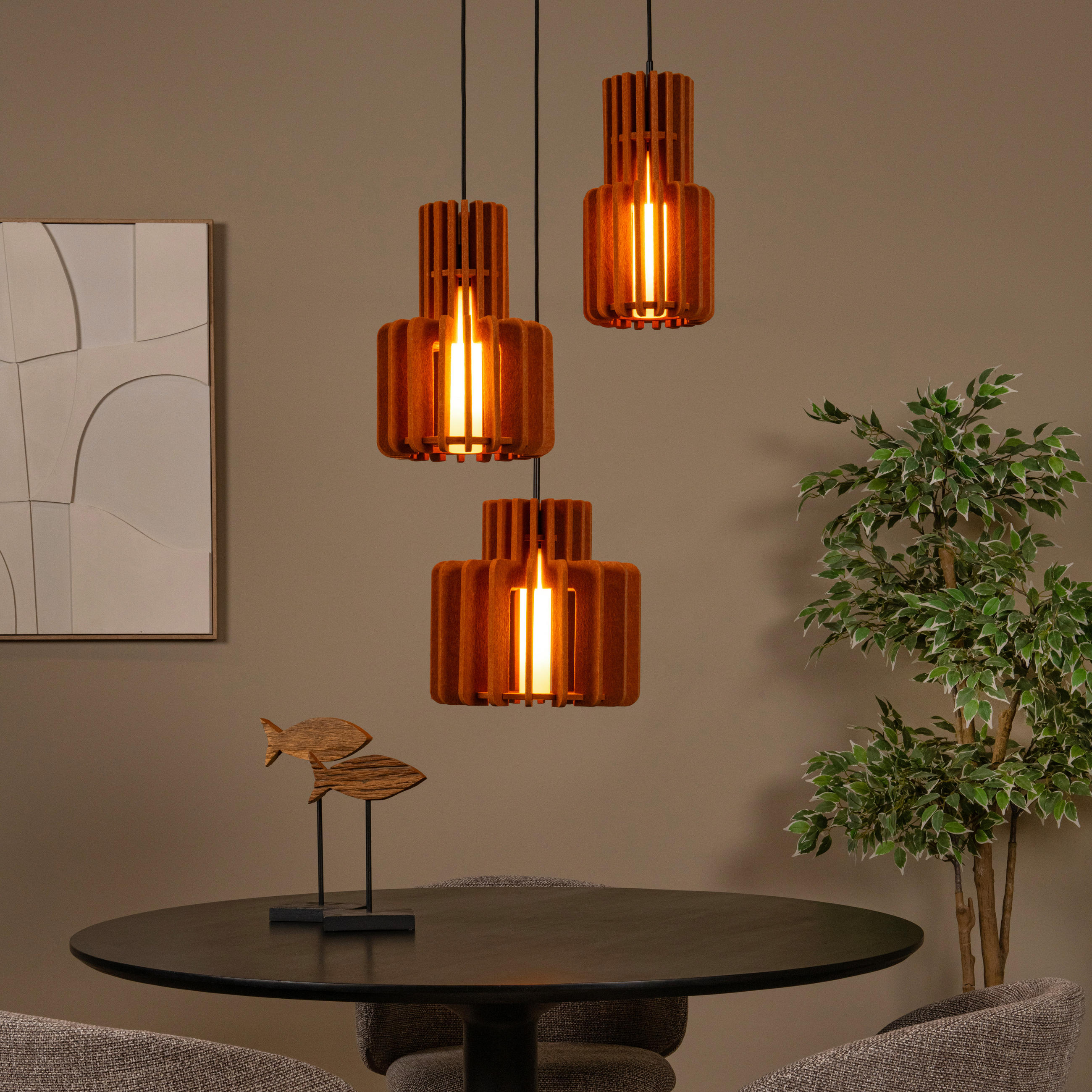 Thumbnail - Lucide Hängeleuchte Rollo, Orange, Weiß, Textil, zylindrisch,zylindrisch, 50x150x50 cm, RoHS, Reach, Europäischer Sicher...