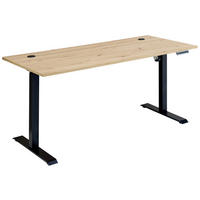 SCHREIBTISCH 160/77/72 cm  in Schwarz, Eiche Artisan  - Schwarz/Eiche Artisan, MODERN, Holzwerkstoff/Metall (160/77/72cm) - MID.YOU