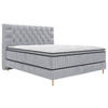 BOXSPRINGBETT 180/200 cm  in Blaugrau  - Goldfarben/Blaugrau, Design, Textil/Metall (180/200cm) - Boxxx