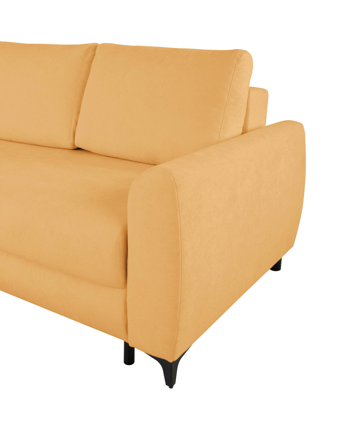 ECKSOFA Moli Gelb Bouclé  - Gelb/Schwarz, Design, Textil/Metall (236/148cm) - MID.YOU