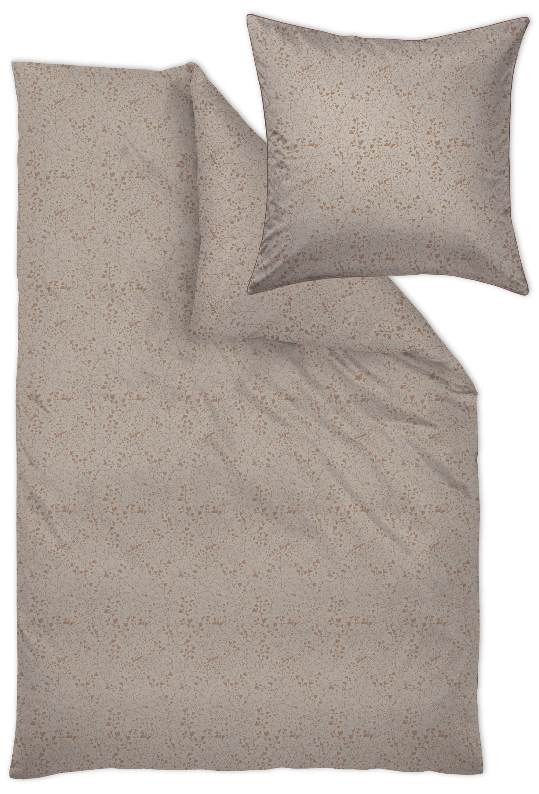 BETTWÄSCHESET Damast 160/210 cm  70 cm/50 cm  - Grün, Basics, Textil (160/210cm) - Curt Bauer