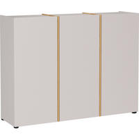 SCHUHSCHRANK Eichefarben, Kaschmir  - Kaschmir/Eichefarben, Design, Holzwerkstoff/Kunststoff (138/103/38cm)