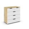 KOMMODE  in 80/81/42 cm  - Dunkelgrau/Weiß, Design, Holzwerkstoff/Metall (80/81/42cm) - Carryhome