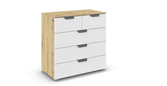 KOMMODE  in 80/81/42 cm  - Dunkelgrau/Weiß, Design, Holzwerkstoff/Metall (80/81/42cm) - Carryhome