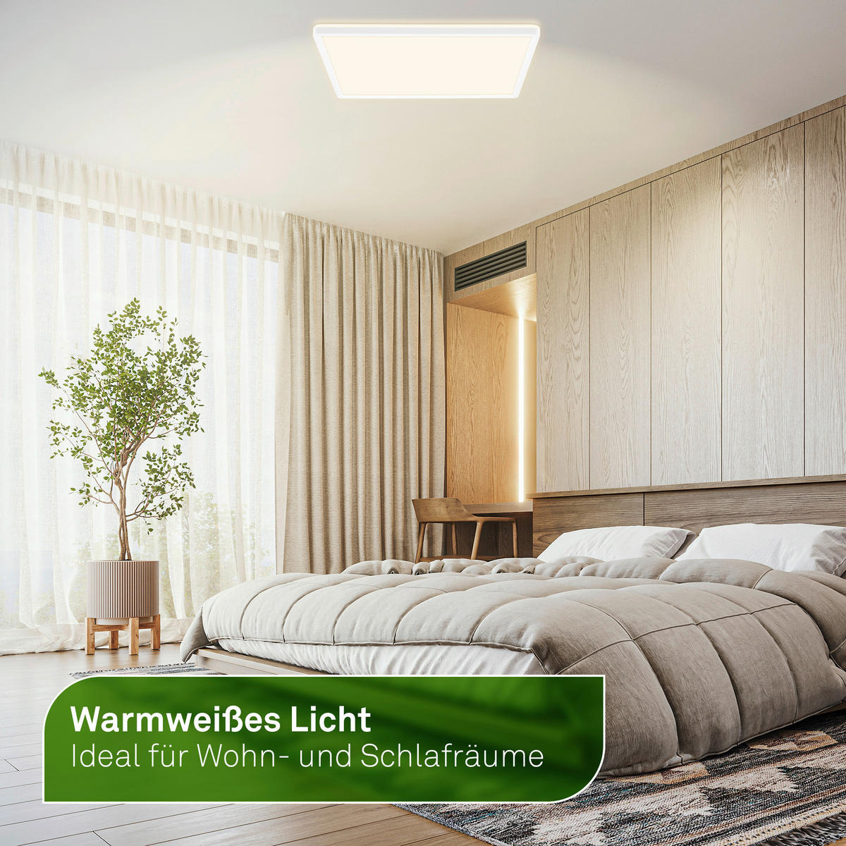 LED-PANEEL Tava A 42/42/3 cm   - Weiß, Basics, Kunststoff (42/42/3cm) - Briloner