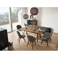 ESSTISCH in Holz 200(300)/100/75 cm  - Nussbaumfarben, Design, Holz (200(300)/100/75cm) - Team 7