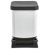 ODPADKOVÝ KOŠ  20 l - bílá/černá, Basics, plast (29,3/26,6/45,7cm) - Rotho