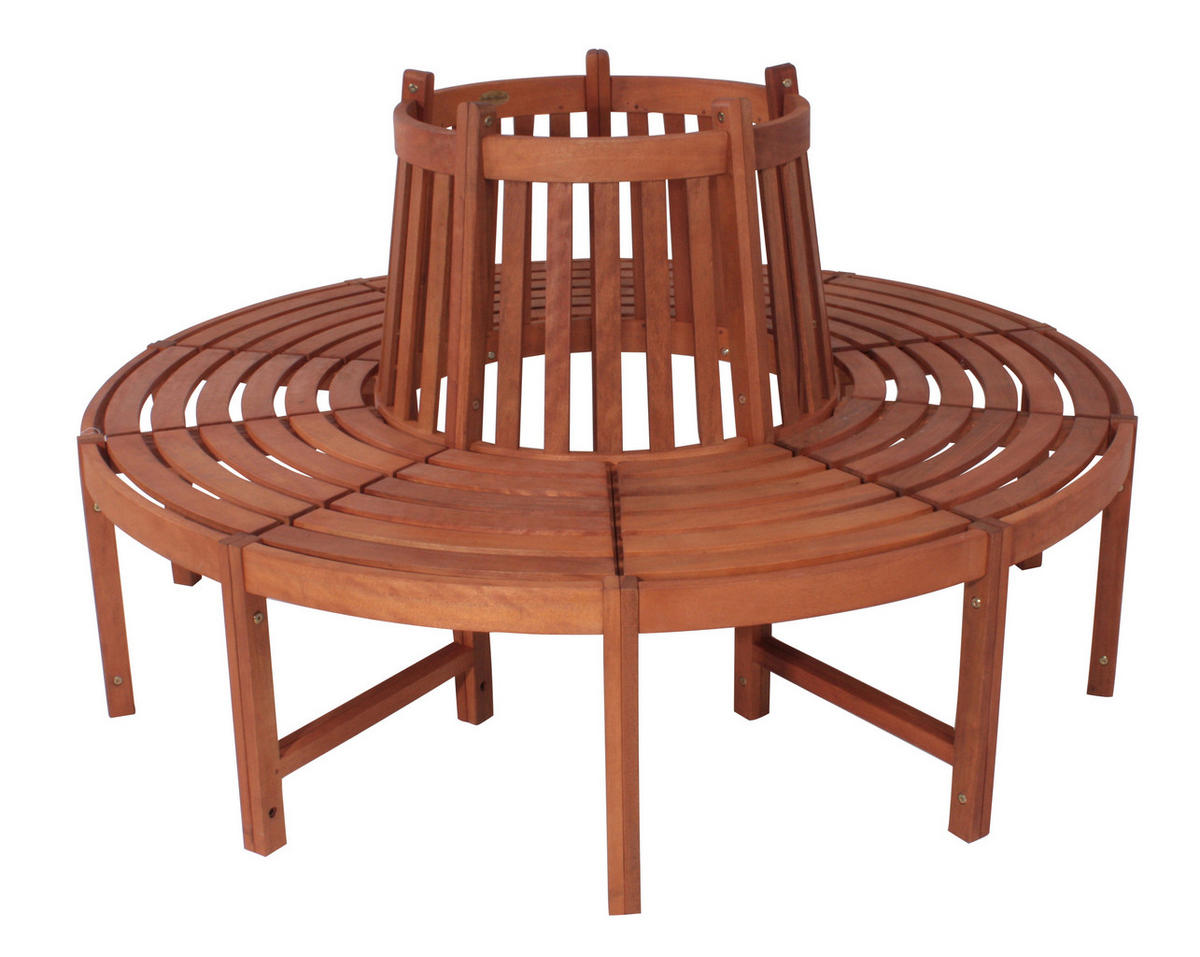 BAUMBANK 160/91/160 cm Eukalyptusholz   - Eukalyptusholzfarben/Braun, MODERN, Holz (160/91/160cm) - Gardenson