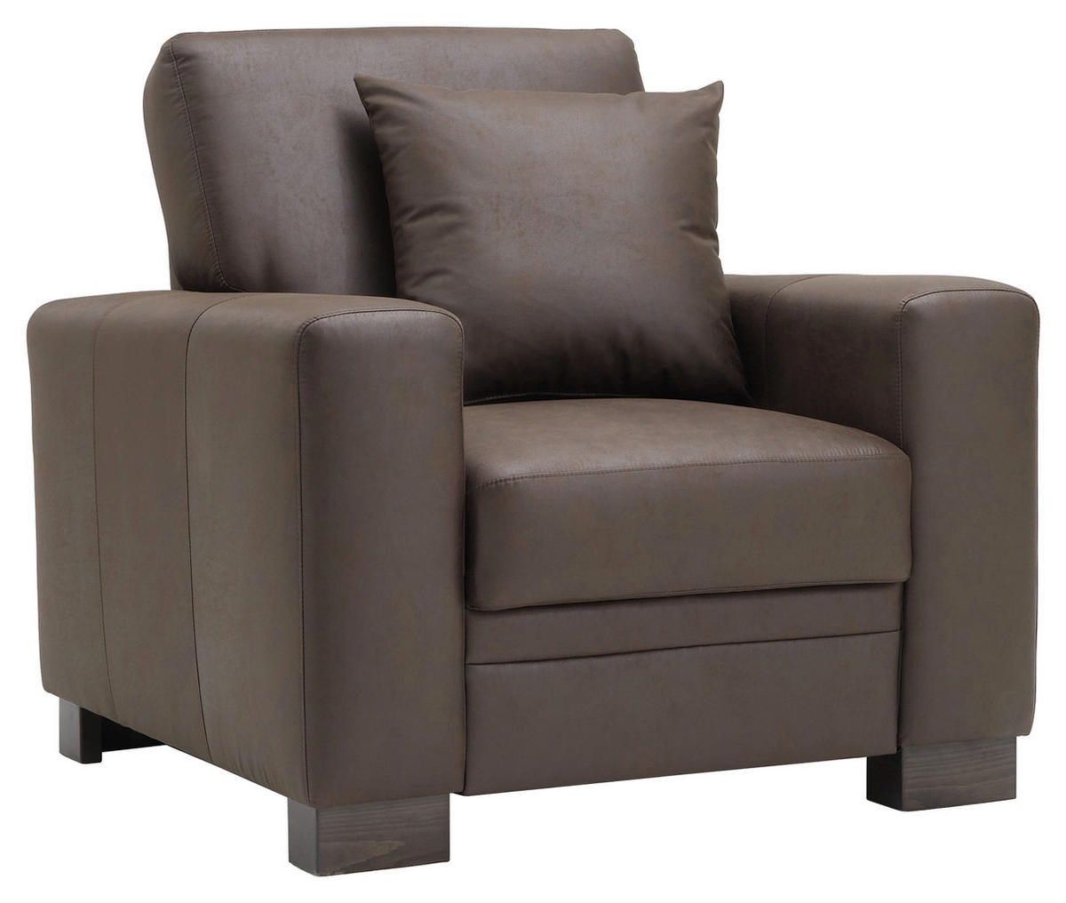 WOHNLANDSCHAFT in Flachgewebe Braun  - Braun, Design, Holz/Textil (163/319/241cm) - Beldomo System