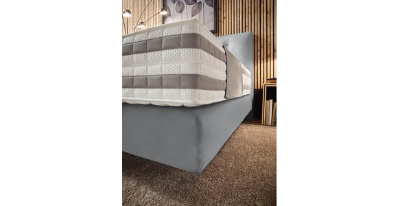 BOXSPRINGBETT 160/200 cm  in Grau  - Grau, KONVENTIONELL, Holz/Textil (160/200cm) - Dieter Knoll