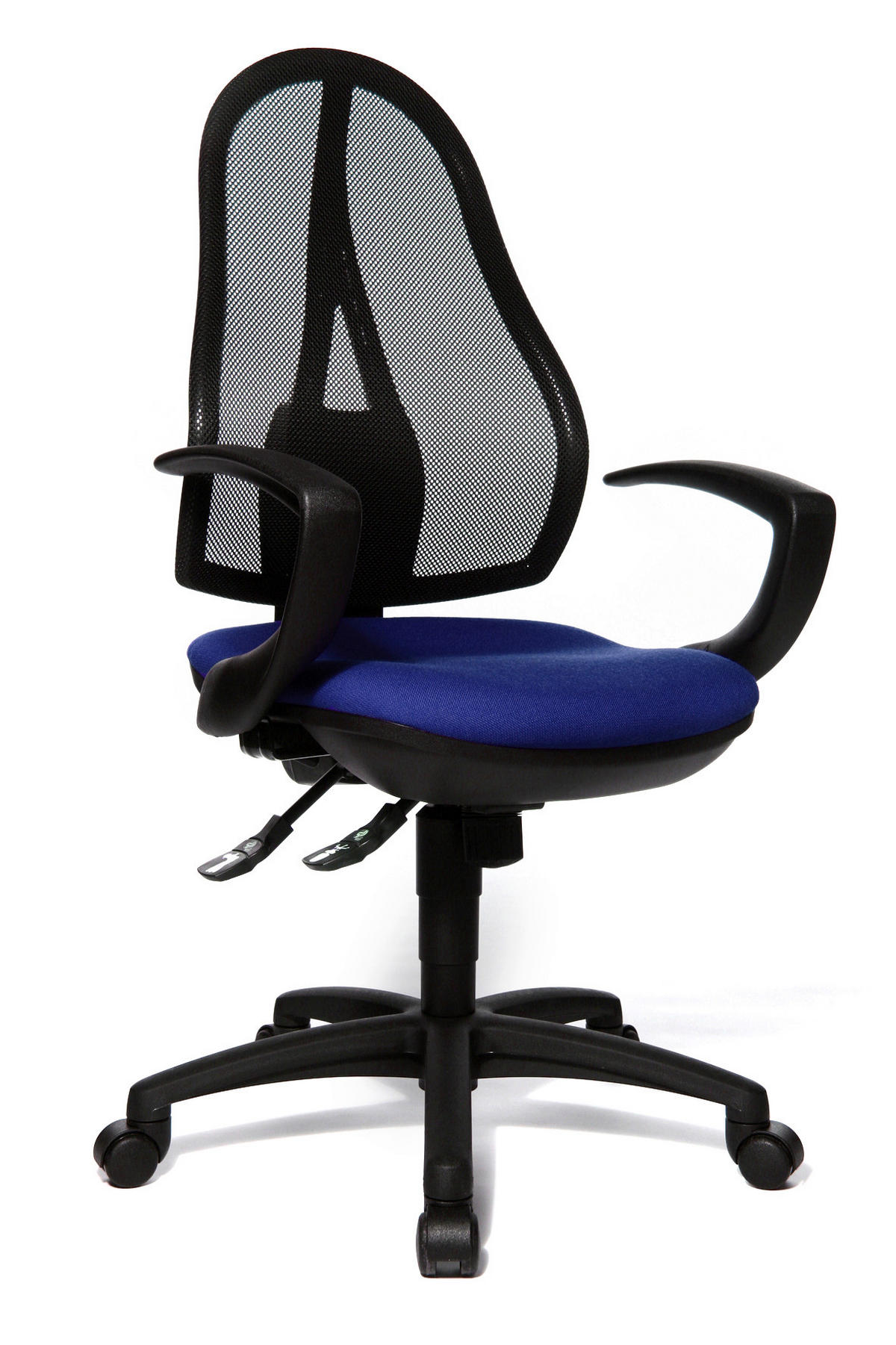 DREHSTUHL  in Netzbespannung Blau, Schwarz  - Blau/Schwarz, Design, Kunststoff/Textil (48/103-111/48cm) - Topstar