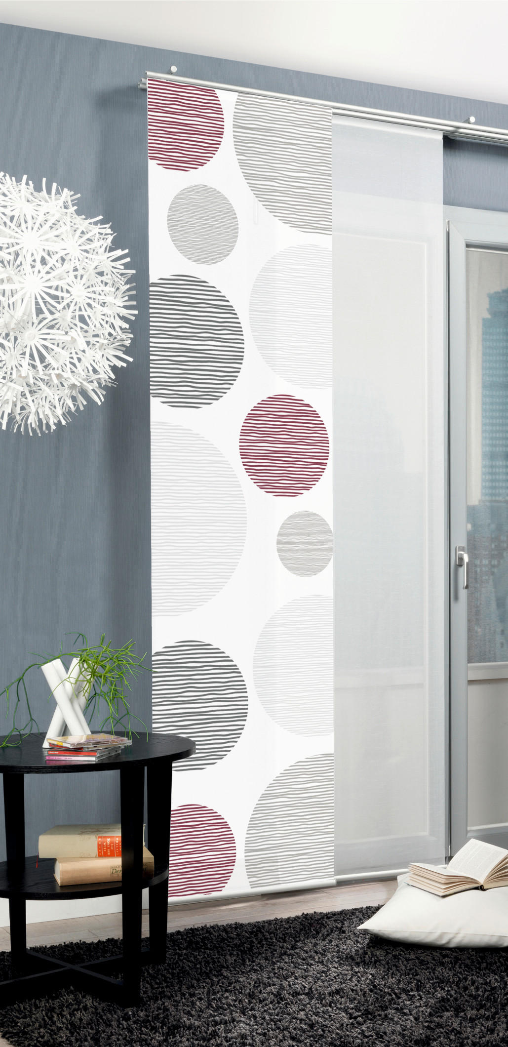 FLÄCHENVORHANG in Bordeaux blickdicht  - Bordeaux, Design, Textil (60/245cm) - Schmidt W. Gmbh