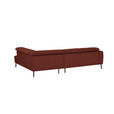 ECKSOFA  in Chenille Rostfarben  280/205 cm  - Rostfarben/Schwarz, Design, Textil/Metall (280/205cm) - Xora