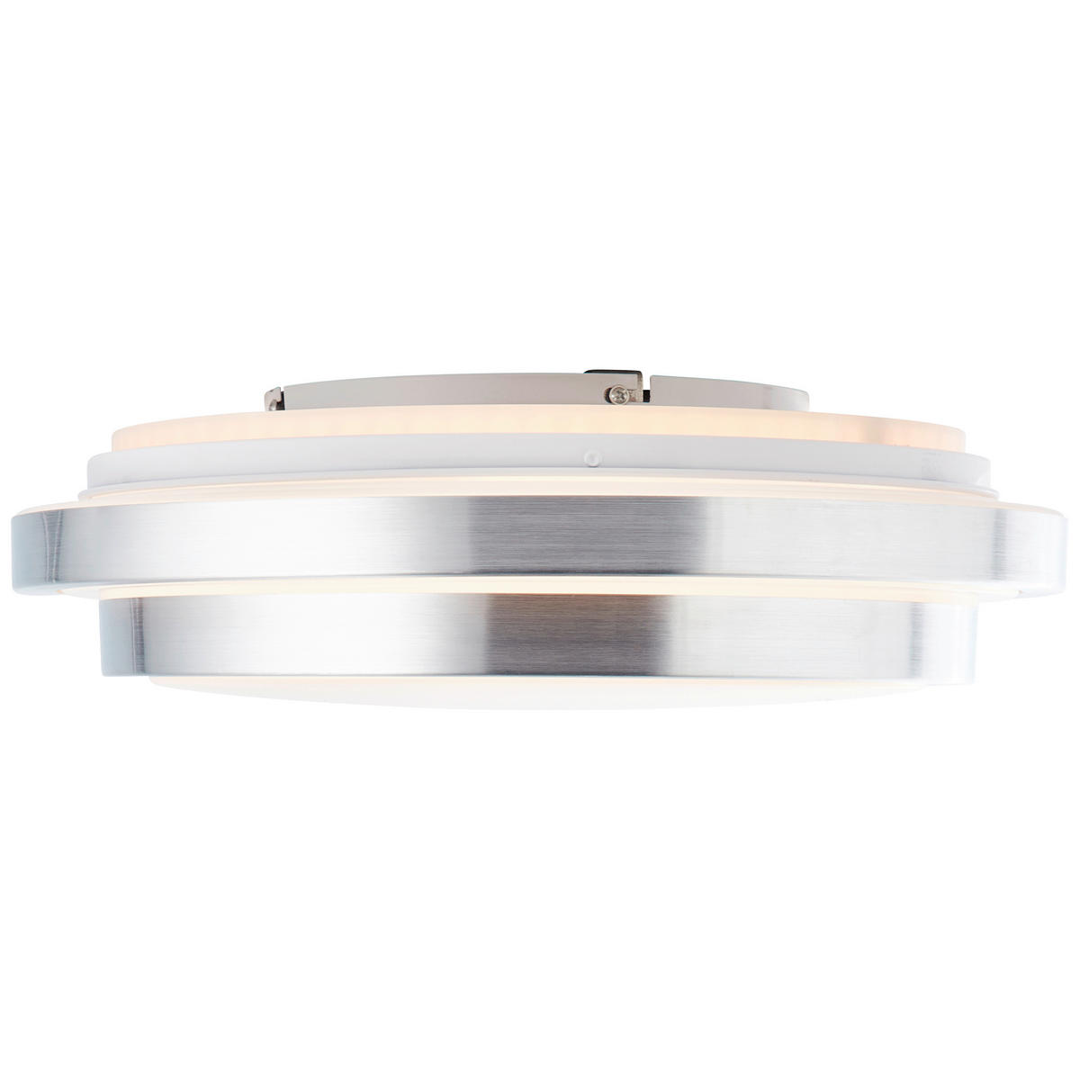 LED-DECKENLEUCHTE 41/12,5 cm   - Silberfarben/Weiß, KONVENTIONELL, Kunststoff/Metall (41/12,5cm) - Brilliant
