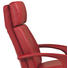 RELAXSESSEL Echtleder - Chromfarben/Rot, KONVENTIONELL, Leder/Metall (70/116/91-176cm) - ERPO