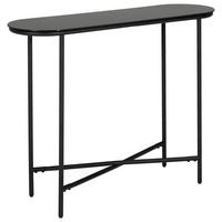 KONSOLENTISCH in Metall, Glas 100/30/76 cm    - Schwarz, Design, Glas/Metall (100/30/76cm) - MID.YOU