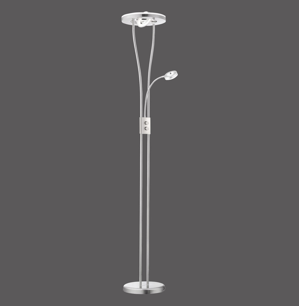 ÁLLÓLÁMPA - ezüstszínű, Basics, műanyag/fém (53/53/198cm)