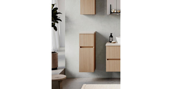 UNTERSCHRANK 30/80/35 cm   - Sandfarben/Eichefarben, KONVENTIONELL, Holzwerkstoff/Kunststoff (30/80/35cm) - Xora