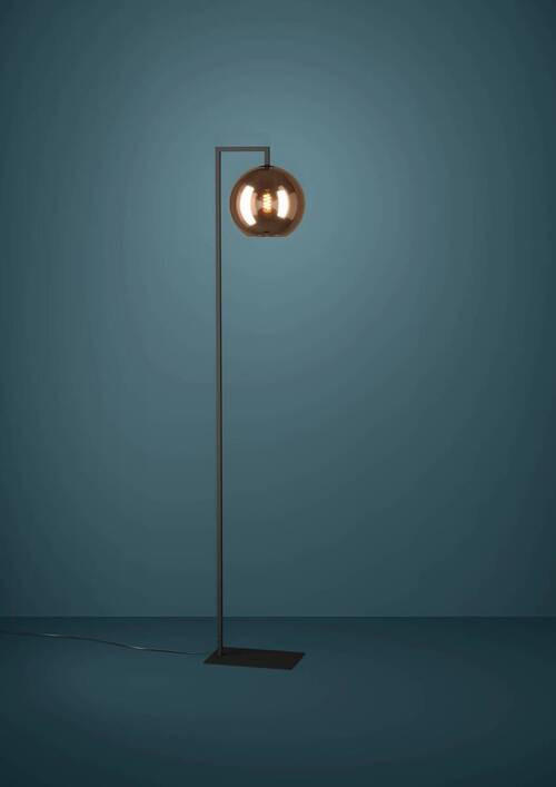 STEHLEUCHTE 24,5/171,5 cm    - Schwarz/Bronzefarben, Design, Glas/Metall (24,5/171,5cm) - Eglo