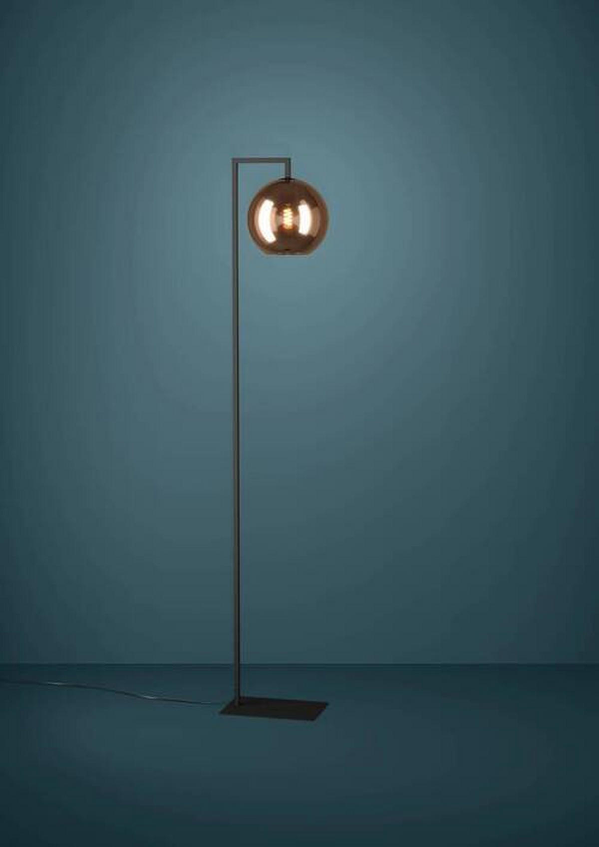 STOJACÍ LAMPA, 24,5/171,5 cm  - černá/bronzová, Design, kov/sklo (24,5/171,5cm) - Eglo