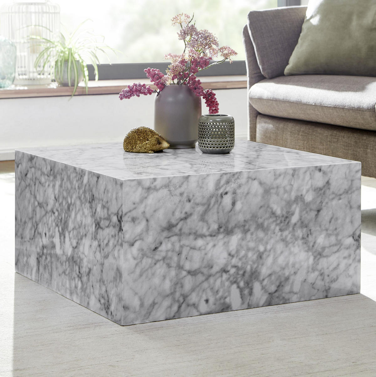 COUCHTISCH in Holzwerkstoff 60/60/30 cm   - Weiss, Modern, Holzwerkstoff (60/60/30cm) - MID.YOU