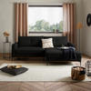 ECKSOFA Schwarz  - Schwarz, MODERN, Textil/Metall (238/162cm) - Ondega