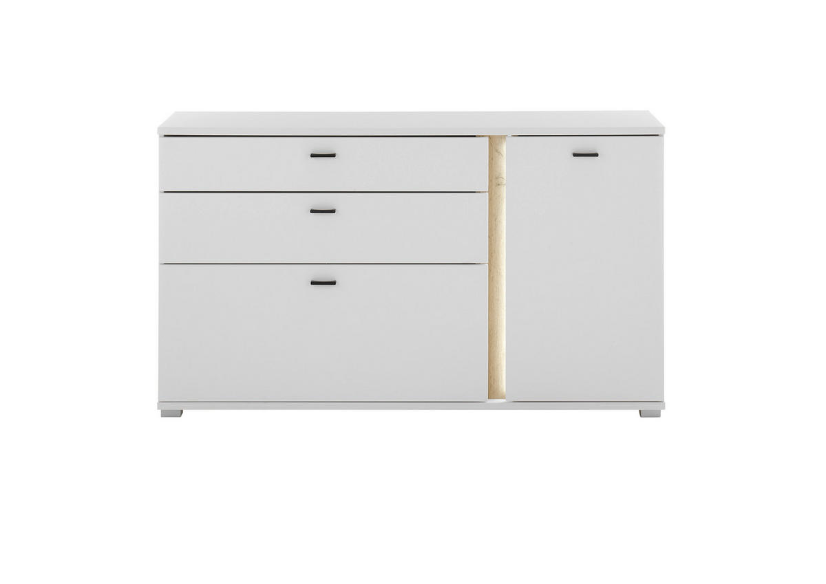 SIDEBOARD  in 150/86/42 cm  - Silberfarben/Eiche Wotan, Design, Holzwerkstoff/Kunststoff (150/86/42cm) - MID.YOU