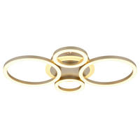 LED-DECKENLEUCHTE Loretta 53/35,5/8,1 cm  - Champagner/Opal, Design, Kunststoff/Metall (53/35,5/8,1cm) - Globo