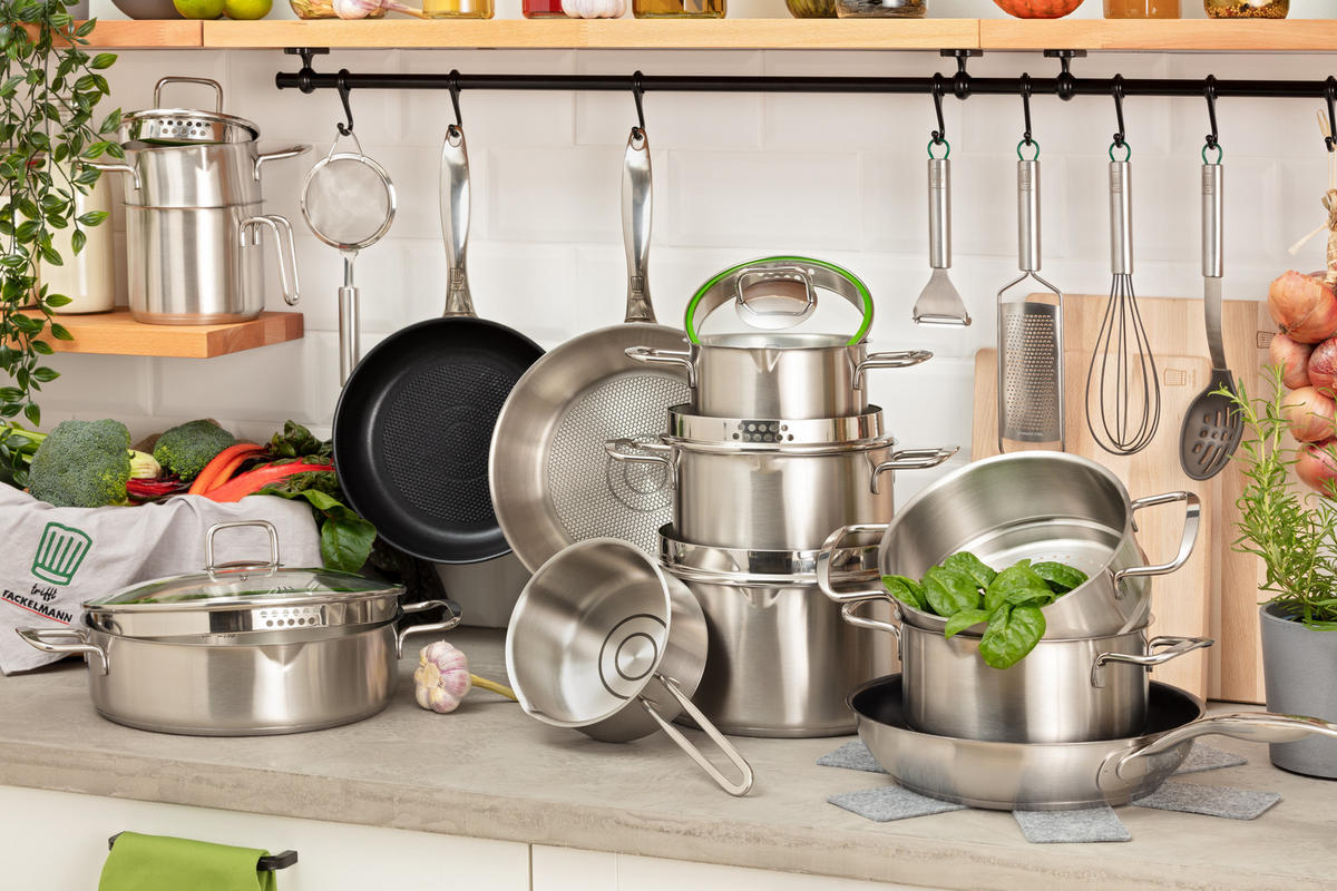 BRATPFANNE München 28 cm  - Silberfarben, Design, Metall (28cm) - Chefkoch+Fackelmann