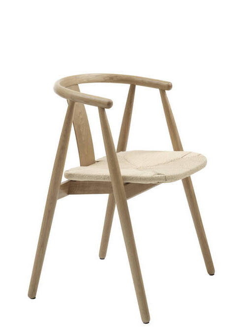ARMLEHNSTUHL  in Webstoff  - Creme/Naturfarben, Basics, Holz/Textil (59/76,6/52cm) - Boxxx