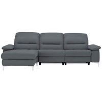 ECKSOFA Anthrazit Mikrofaser  - Anthrazit, Design, Textil (184/280cm) - Pure Home Comfort