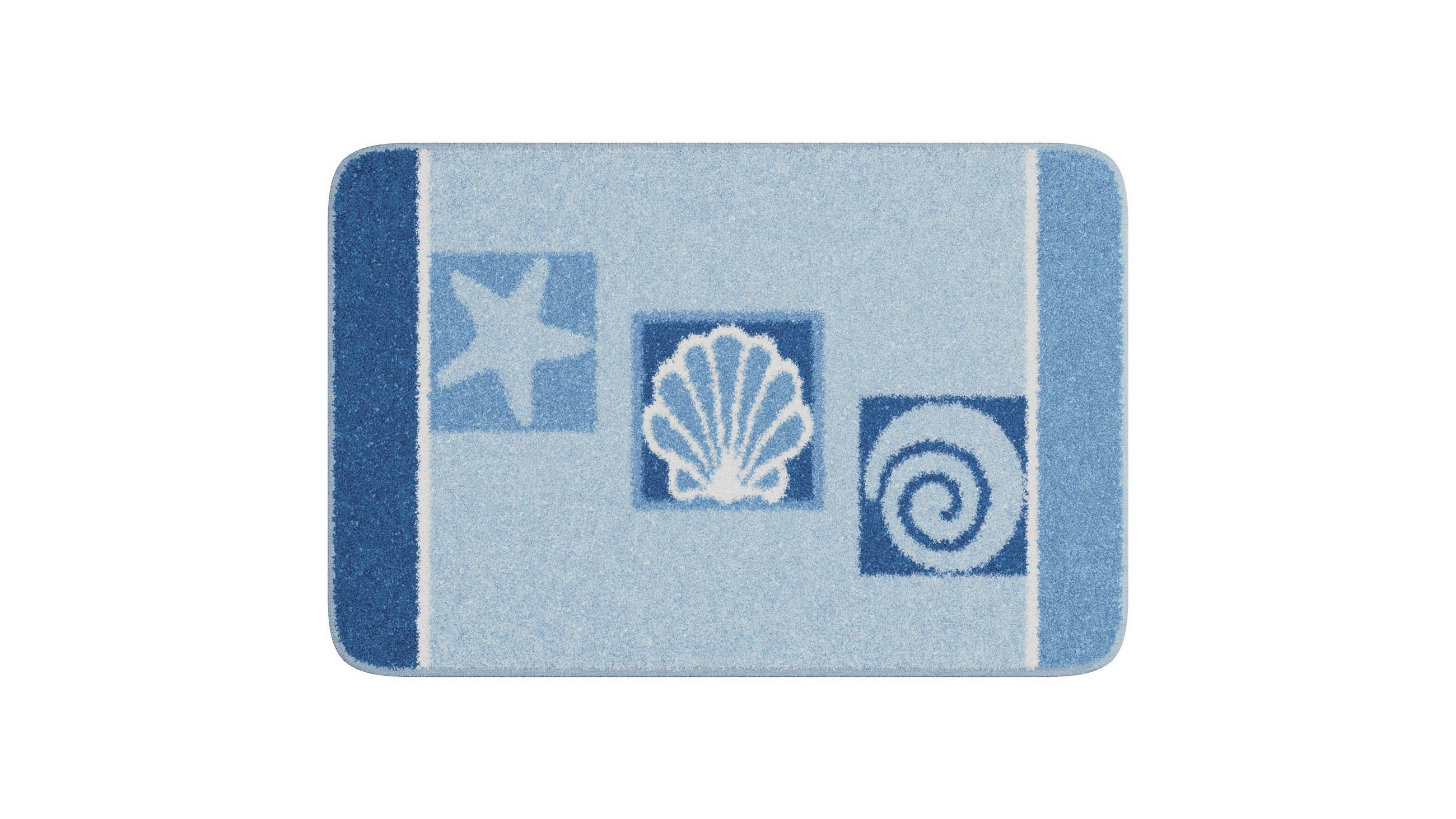 BADEMATTE Grund Blau 60/90 cm  - Blau, Basics, Kunststoff/Textil (60/90cm) - Grund