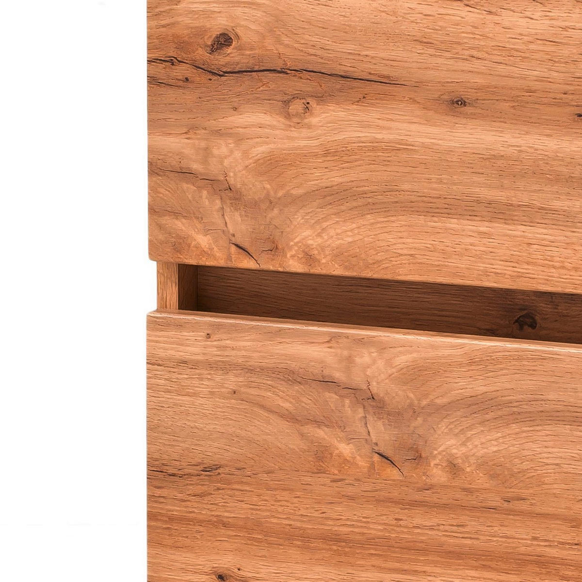 UNTERSCHRANK 40/79/35 cm   - Eiche Wotan/Silberfarben, Natur, Holzwerkstoff/Kunststoff (40/79/35cm) - Xora