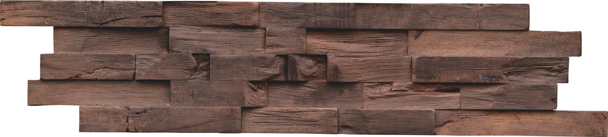 WANDVERKLEIDUNG 11 Stück  - Braun, Basics, Holz (61/15/2cm)