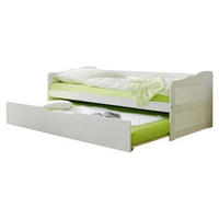 AUSZIEHBETT 90/200 cm Weiss  - Weiss, Natur, Holz/Kunststoff (90/200cm) - MID.YOU