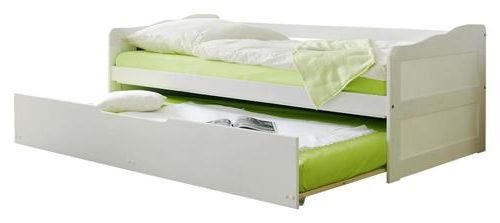 Ausziehbett Echtholz Massiv 90x200 Marianne, Weiß