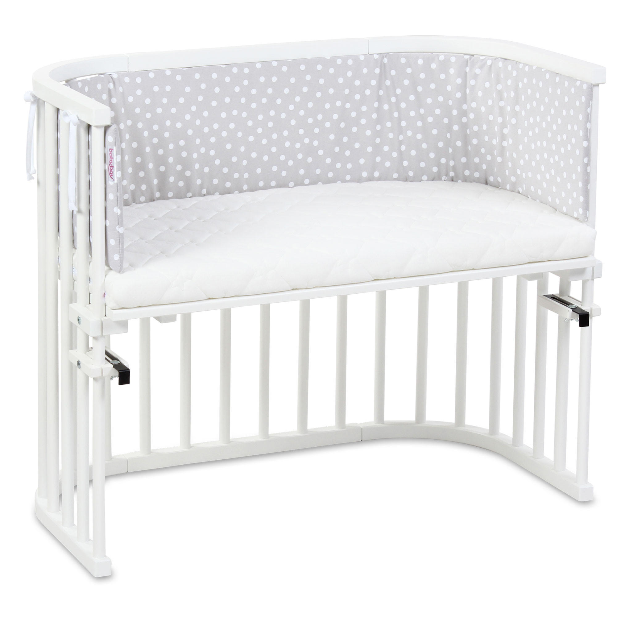 Nestchen Pique Babybay    - Weiß/Grau, Basics, Textil (168/24/2cm) - Babybay
