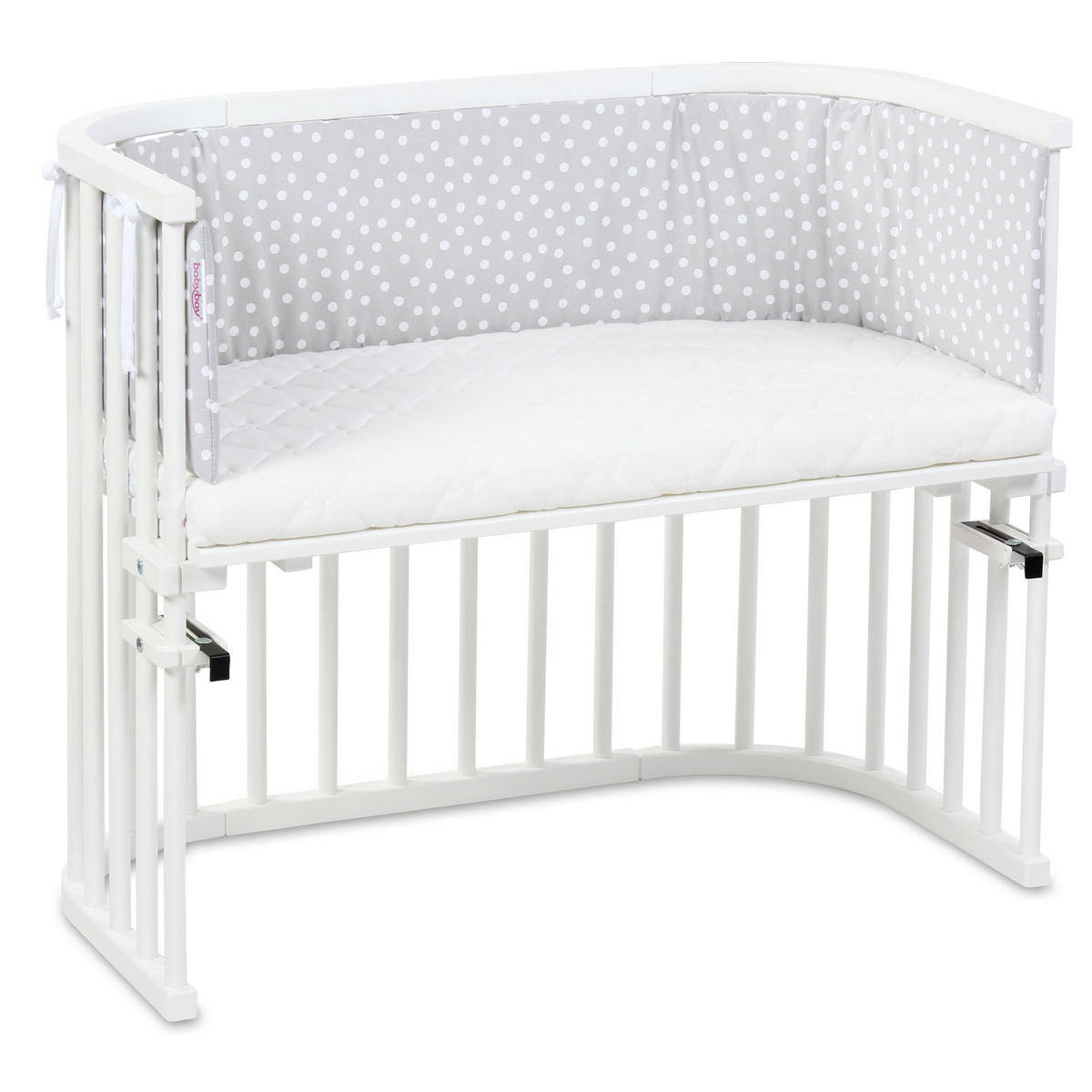 NESTCHEN Babybay    - Weiß/Grau, Basics, Textil (168/24/2cm) - Babybay