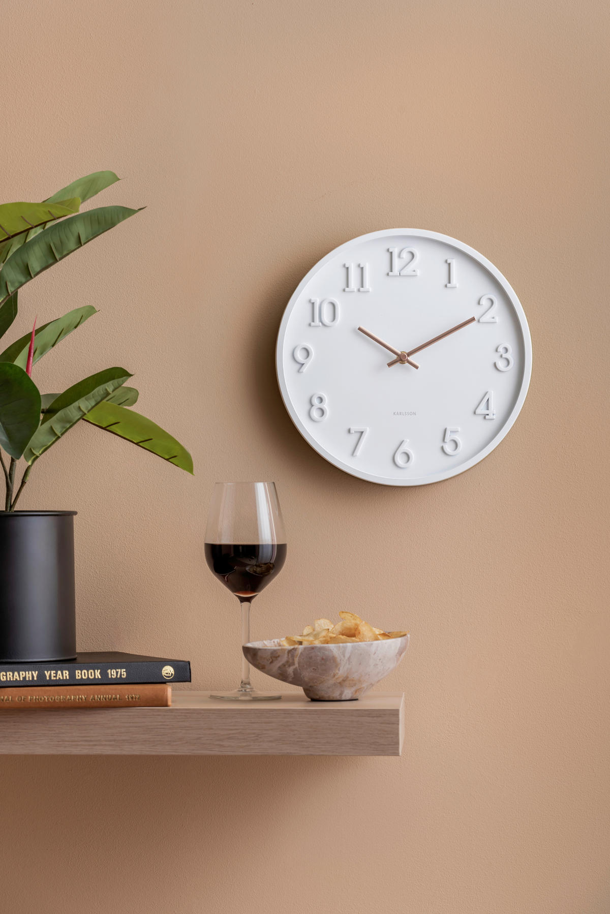 WANDUHR  Weiß 30 cm  - Weiß, Basics, Kunststoff (30cm) - Karlsson