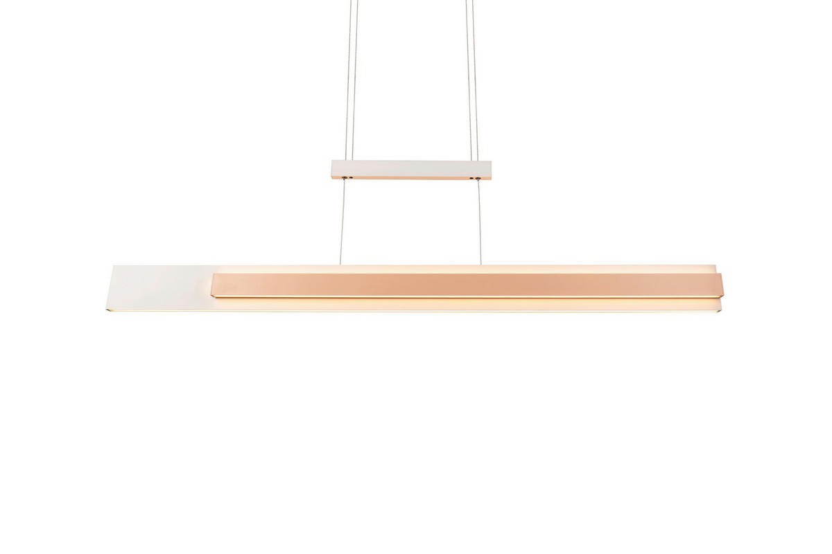 LED-PENDELLEUCHTE Rivera 190,5/174/6 cm   - Aprikose/Grau, Design, Metall (190,5/174/6cm) - Musterring