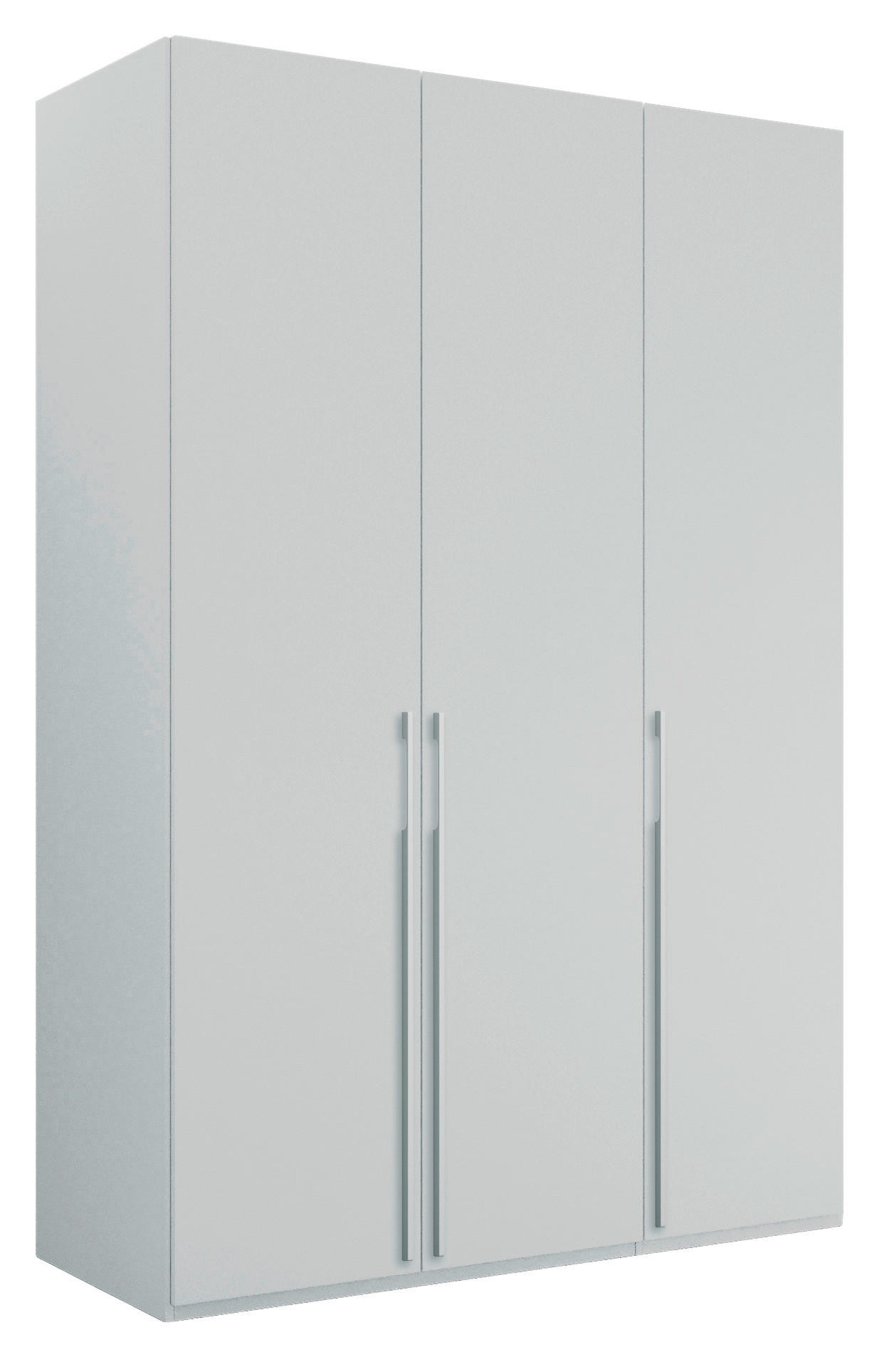 DREHTÜRENSCHRANK 151/223/60 cm,  in Grau, 3 Tür(en)  - Grau, Trend, Holzwerkstoff/Metall (151/223/60cm) - Novel