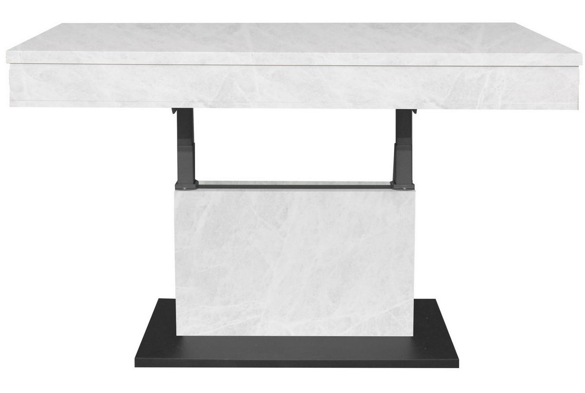 COUCHTISCH in Metall, Holzwerkstoff  - Schwarz/Weiß, Design, Holzwerkstoff/Metall (110/58-77/60cm) - MID.YOU
