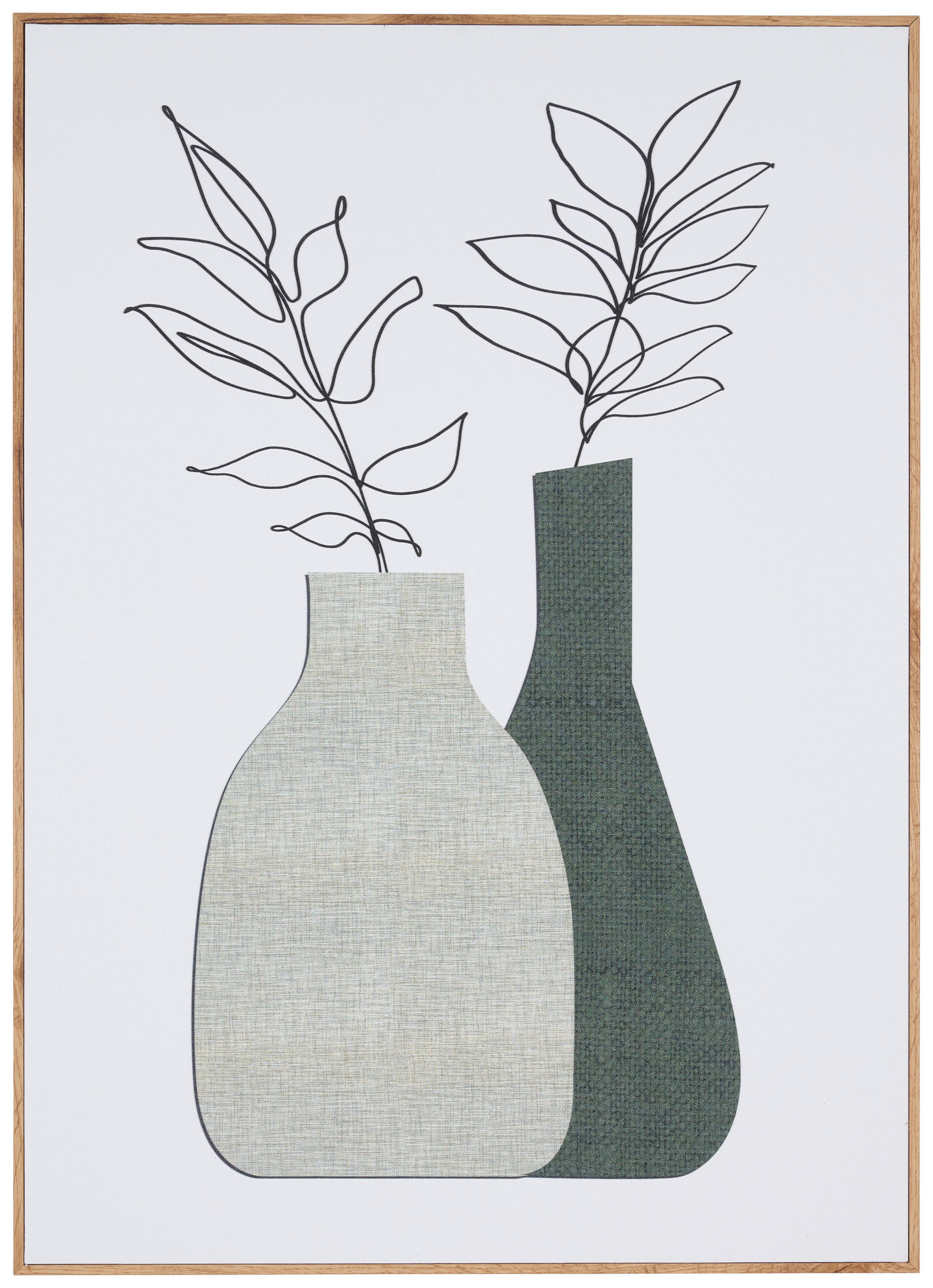 KUNSTDRUCK 51,2/71,2 cm  - Eichefarben/Multicolor, Design, Holzwerkstoff/Textil (51,2/71,2cm) - Monee