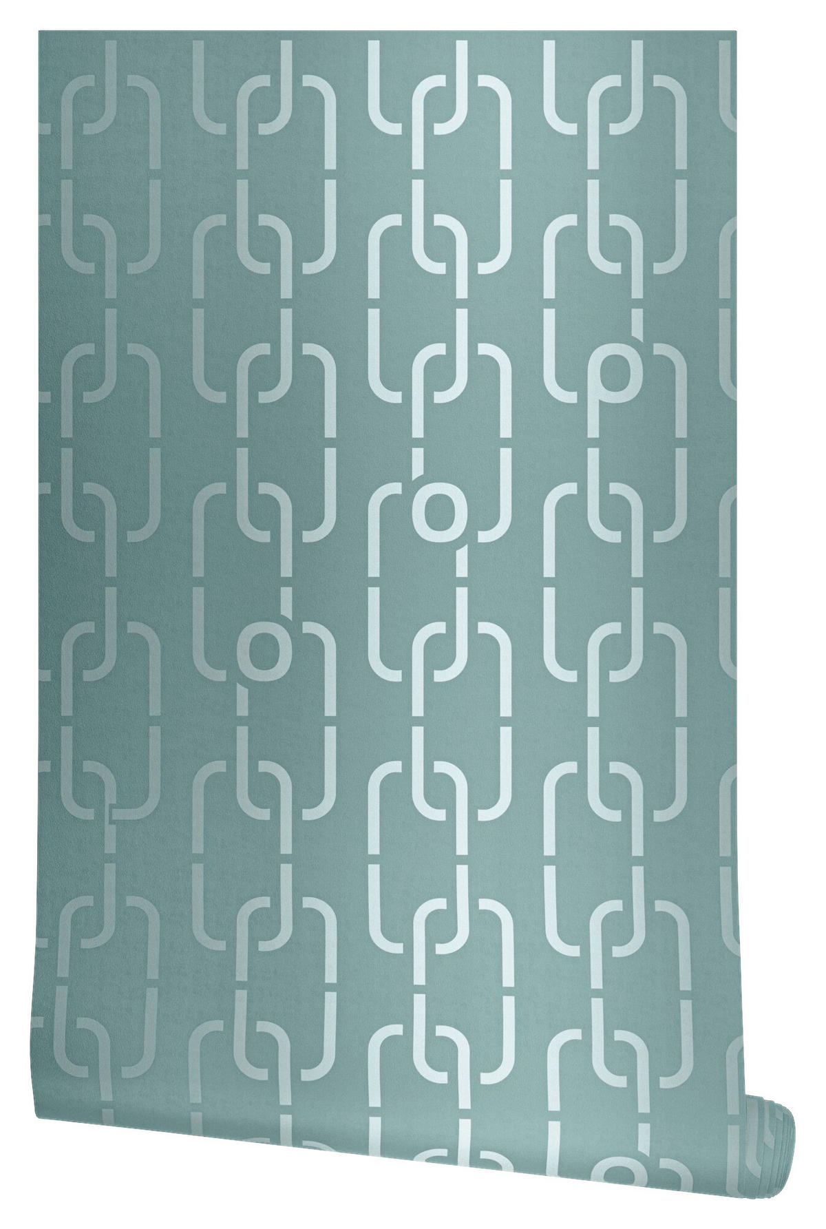 VLIESTAPETE 10.05 m J! CHAINS  - Türkis, Design, Textil (53/1005cm) - Joop!