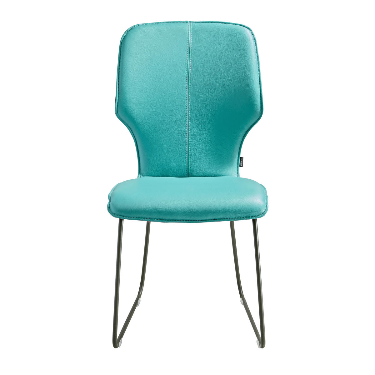 STUHL - Grau/Grün, Design, Leder/Textil (49/95/63cm) - Musterring