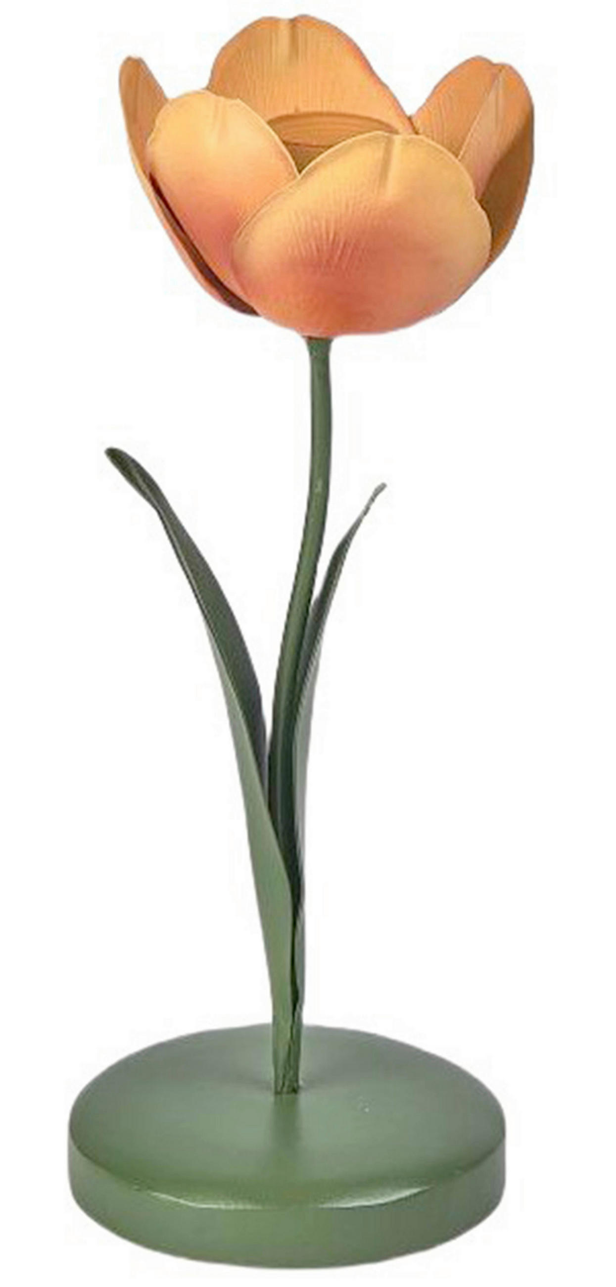 KERZENHALTER - Hellgelb/Grün, LIFESTYLE, Metall (8/21,5cm)